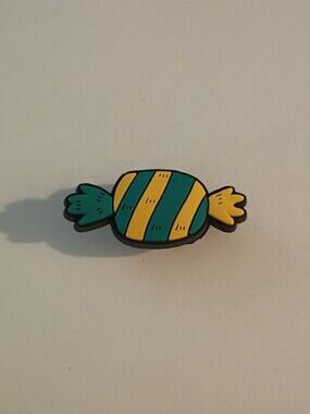 10 for $10 Jibbitz Croc Charm - Candy Green & Yellow Striped Wrapper
